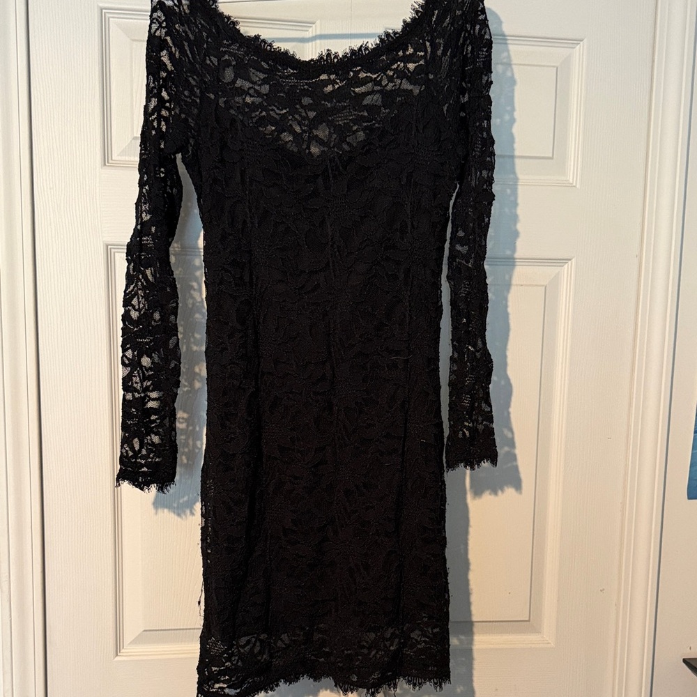 Jump Black Lace Long Sleeve Dress